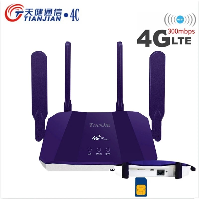 Smart Home Router - Router TIANJIE z kartą SIM 4G