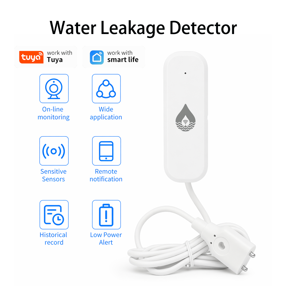 Smart Home Web - Czujnik alarmowy wycieku wody YFK WiFi/Zigbee,