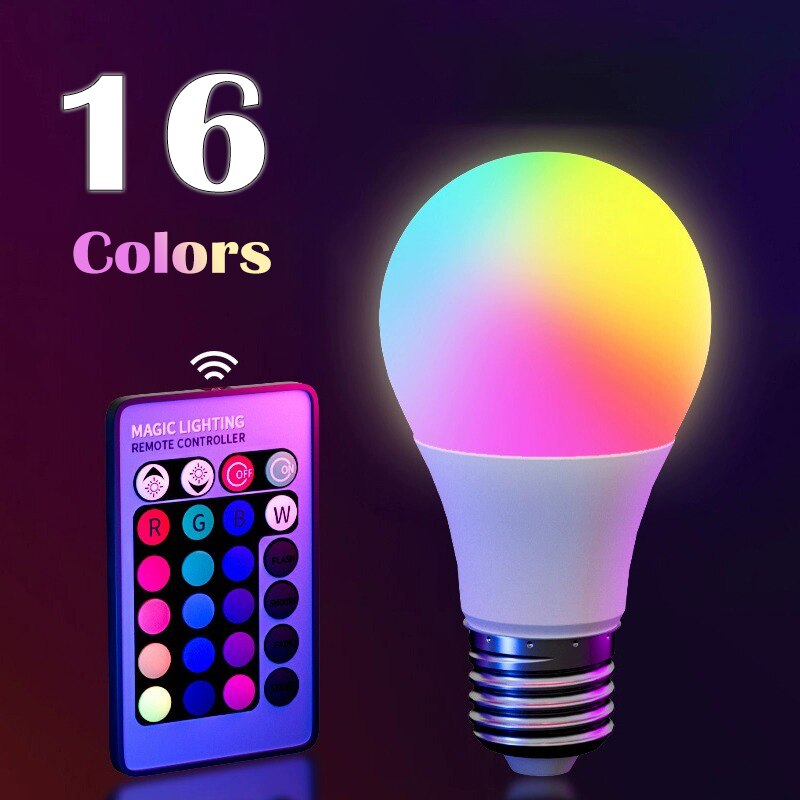 Voice Control Light Bulb - Żarówka LED E27 220V 16 Kolorów