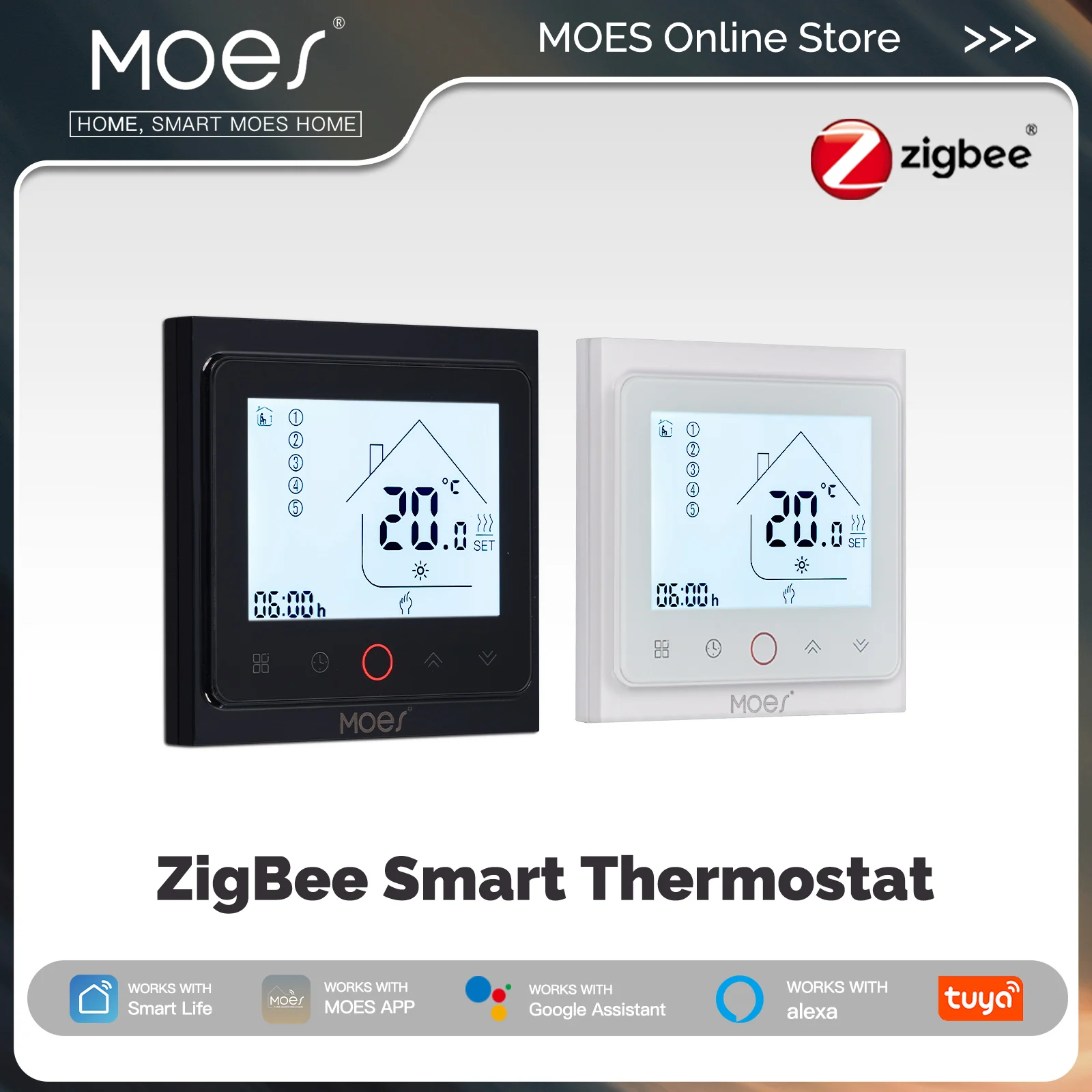 Smart Home Furniture - MOES Tuya ZigBee inteligentny termostat kontrola