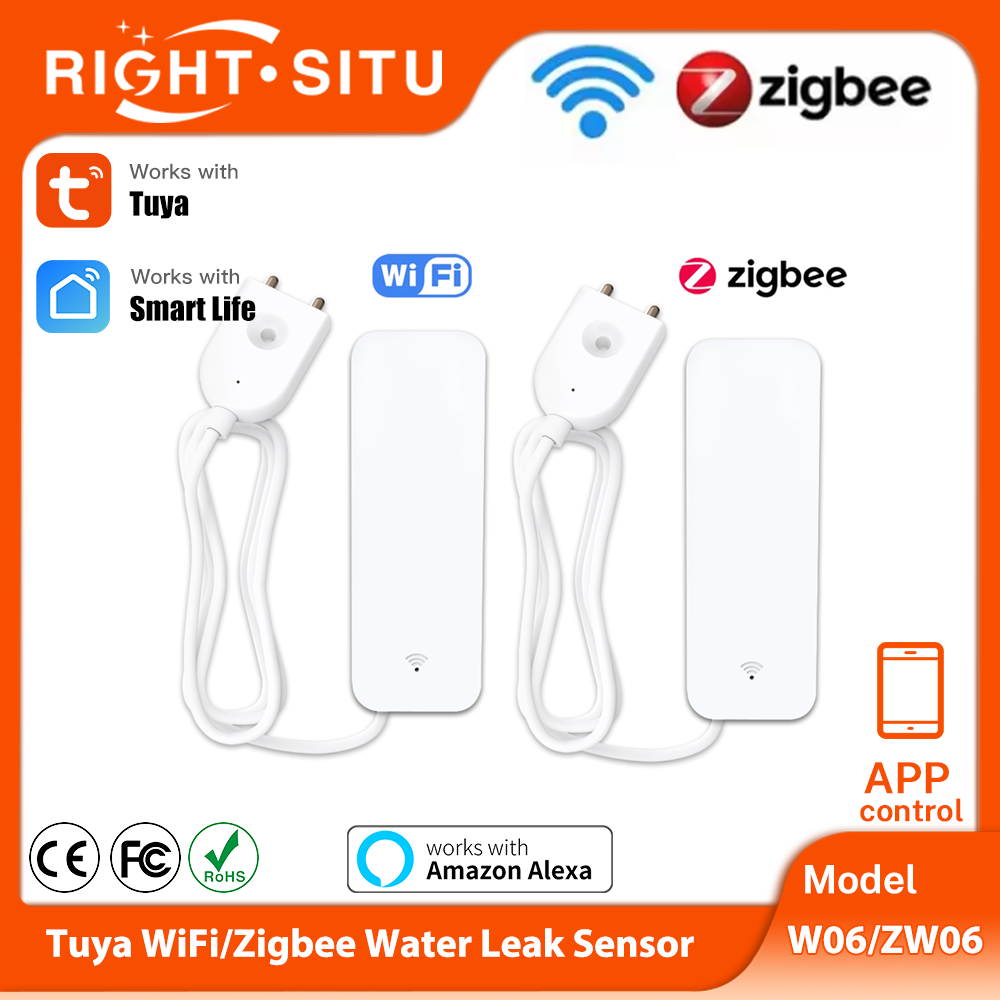 Smart Home Web - Czujnik zalania Tuya WiFi Zigbee, inteligentny