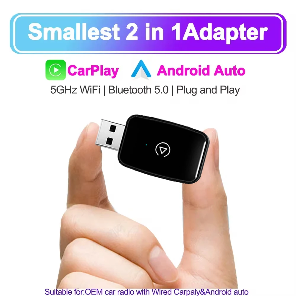 Wifi Smart Plug - 2025 Nowy Bezprzewodowy Adapter Carplay Android