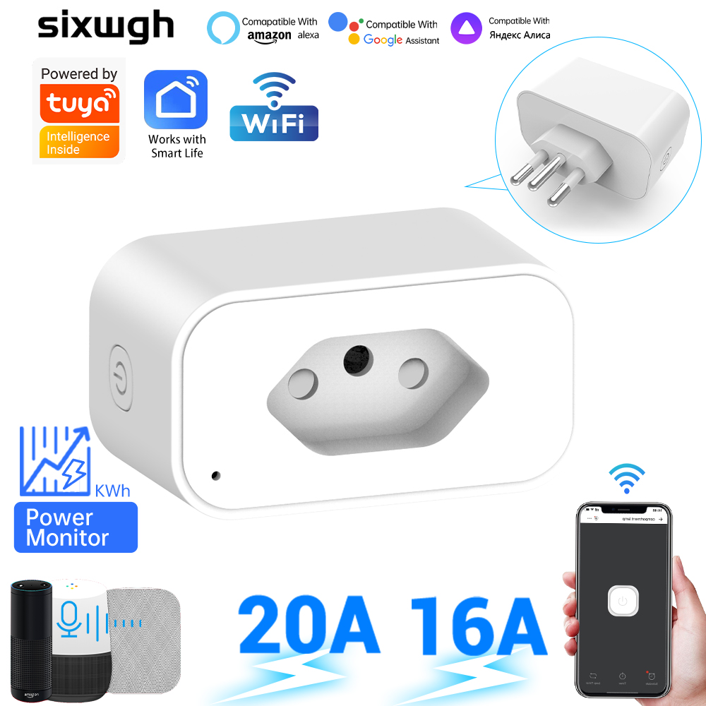 Wifi Smart Plug - Inteligentne gniazdko WiFi Tuya, wtyczka brazylijska