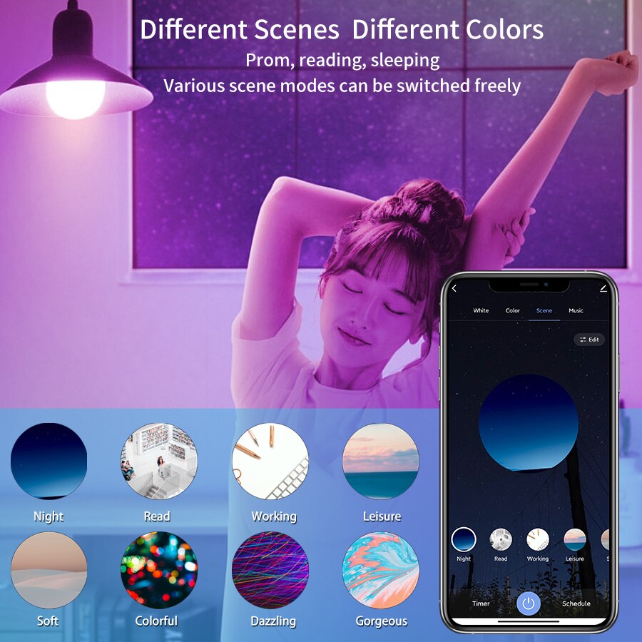 Inteligentna żarówka LED E27 W – Voice Control Light Bulb recenzja i cena