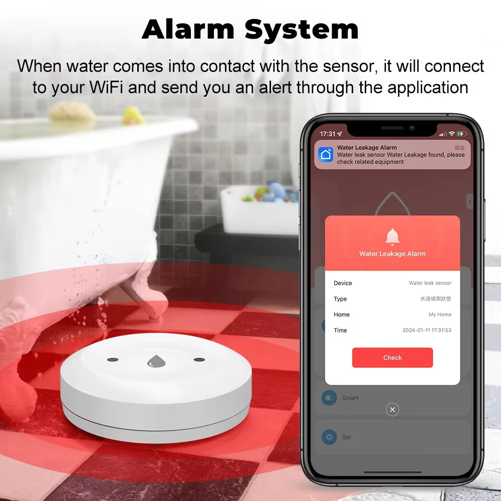 Czujnik wycieku wody Tuya ZigB – Smart Home Features recenzja i cena
